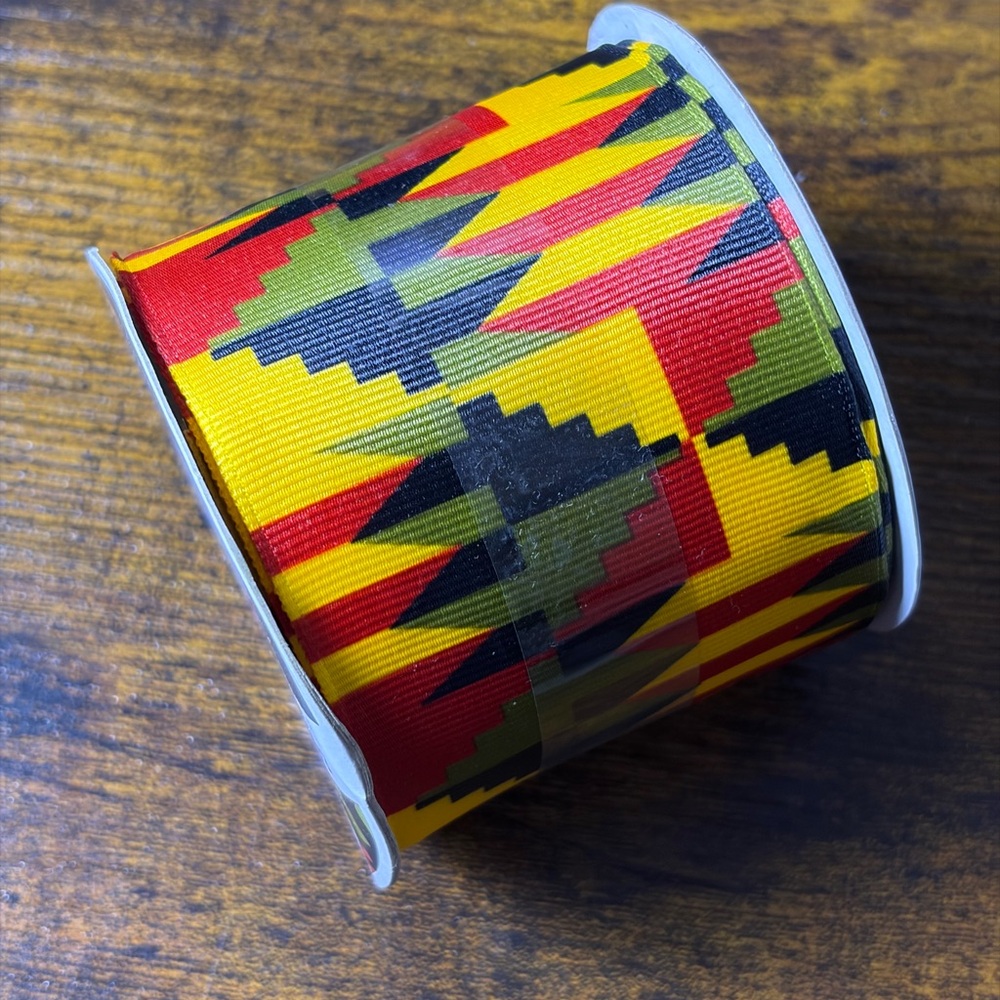Black heritage wired ribbon bundle x8